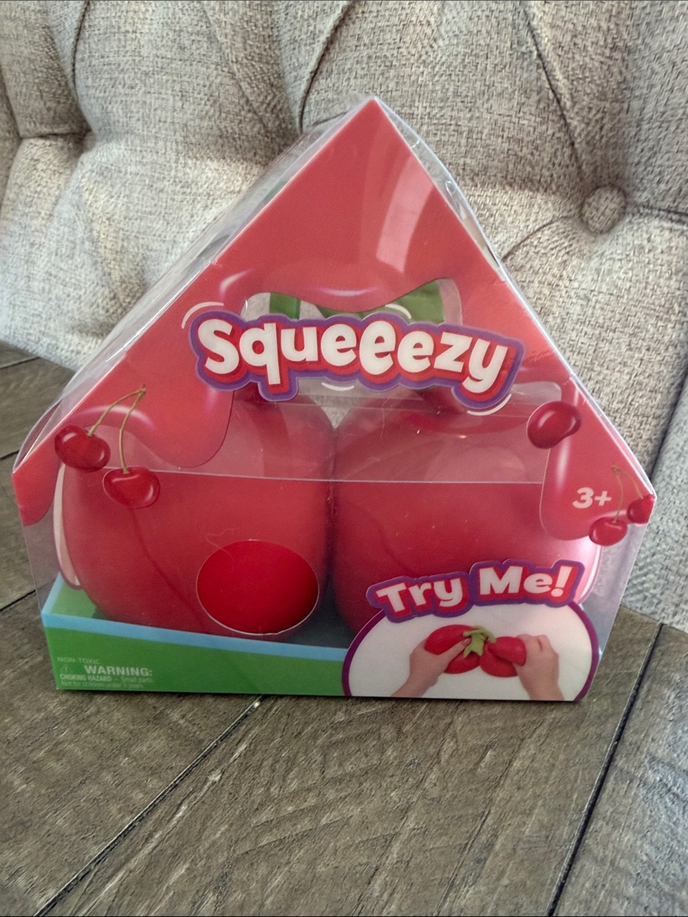 Squeeezy Cherry Squishy Toy - Red